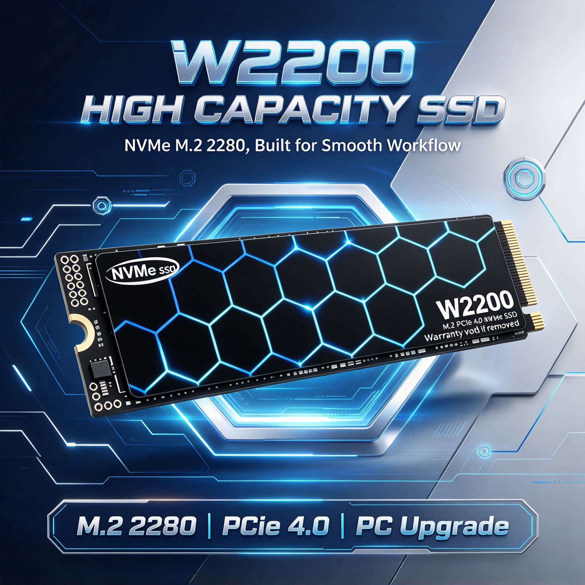 M.2 Nvme 4Tb Pcie 4.0 Ssd - جديد 2026 قرص صلب داخلي W2200