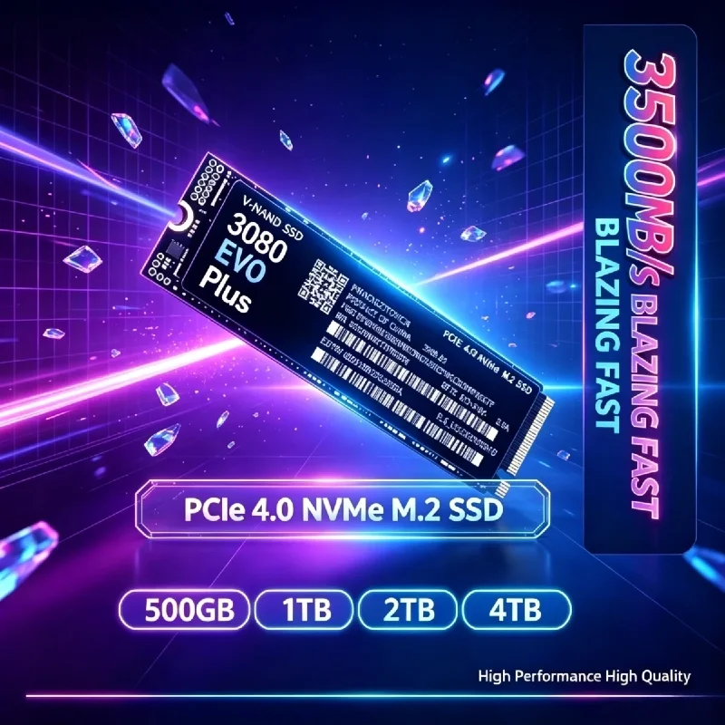 M.2 Nvme 4Tb Pcie 4.0 Ssd - 3080 EVO Plus، سعة 1 تيرابايت،