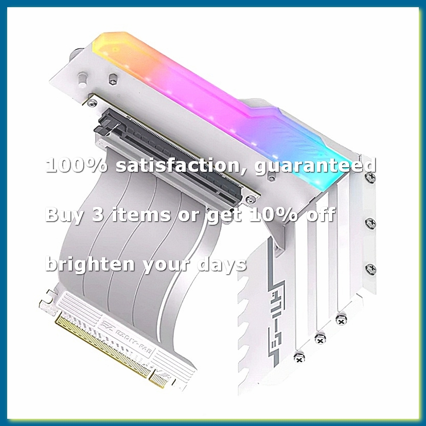 ● حامل تثبيت عمودي لبطاقة الرس - مراجعة Pcie 4.0 X16 Riser Cable 90 Degree وسعره