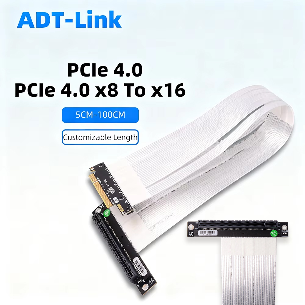 كابل تمديد ADT-Link PCIE 4.0 / - مراجعة Pcie 4.0 X16 Riser Cable 90 Degree وسعره
