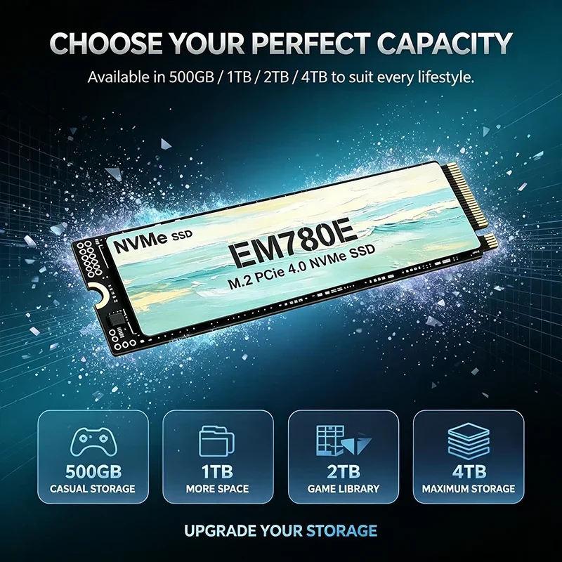 قرص تخزين داخلي EM780E M.2 NVM - مراجعة M.2 Nvme 4Tb Pcie 4.0 Ssd وسعره