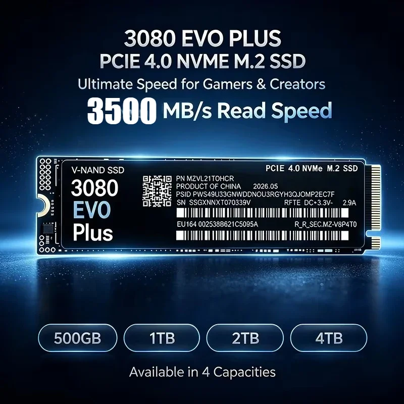 3080 EVO Plus، سعة 1 تيرابايت، - مراجعة M.2 Nvme 4Tb Pcie 4.0 Ssd وسعره